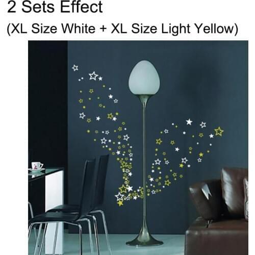 JJRUI Up to 100 Stars Bedroom Bathroom Kitchen Wall Art Window Stickers Kids Decals DIY Home Decoration 21 Color Choose