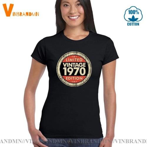 Rerto Awesome Short Sleeves T-shirt Born in 1970 Birthday gifts women Tee shirt Limited Edition Vintage 1970 T shirt