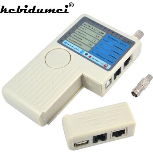 Kebidumei RJ11 RJ45 USB BNC LAN Network Cable Tester 4 in 1 Remote For UTP STP LAN Cables Tracker Detector Tool High Quality