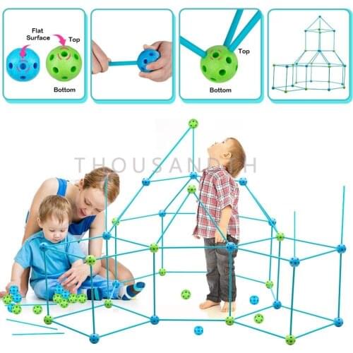 Kids Fort Building Kit Construction STEM Toys for 5 6 7 8 9 10 11 12 Years Old Boys and Girls Ultimate Builder Gift