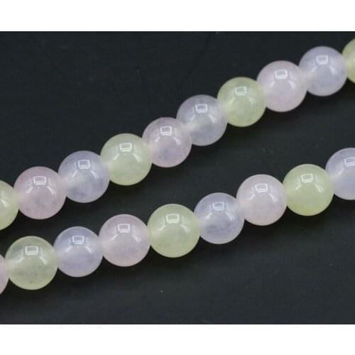 Lovely Girl Pinkycolor Chalcedony Stone 8mm Round Loose Beads 15'' DIY Fashion Women Beautiful Jewelry Making Wholesale Retail