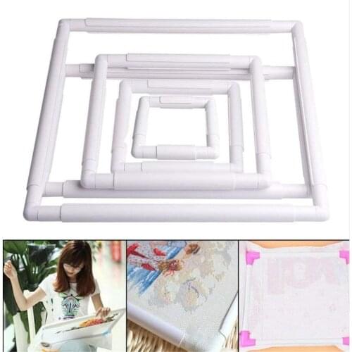 Square Plastic Clip Frame Embroidery Frame Set For Cross Stitch Quilting Needle Cross Stitch Craft Tool Sewing Craft Diy Tools