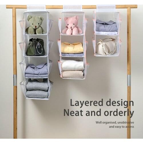 Multifunctional Storage Hanging Bag Household Underwear Panties Socks Storage Hanging Bag Wardrobe Fabric Storage Bag