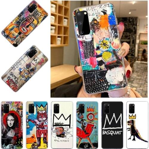 Jean-Michel Basquiat Art Graffiti Silicone Soft phone case for Samsung Galaxy S20 Ultra S10 S20+ S9 S8 Note10 S10e Note9 S10lite