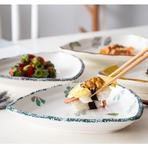 Creative Dinner Plate Shaped Plate Household Ceramic Nordic Breakfast Plate Personality Fruit Plate Dish Western Tableware