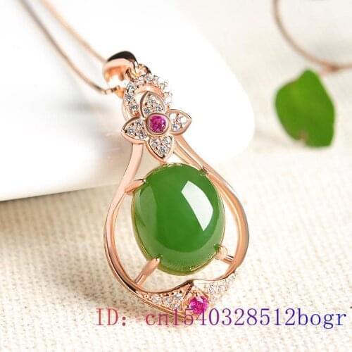 Jade Water droplet Pendant Necklace Chinese Fashion 925 Silver Natural Charm Women Amulet Chalcedony Hetian Gifts Jewelry