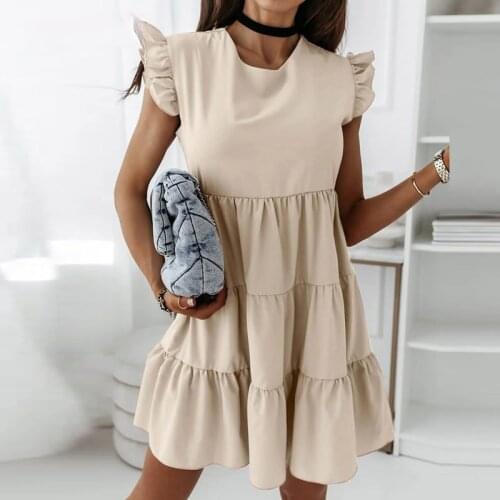 Однотонные летние платья NEWDISCVRY China At AliExpress