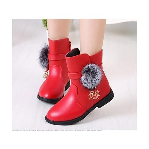 2019 NEW Girls Boots Boys Shoes Spring Autumn PU Leather Children Boots Fashion Toddler Kids Boots Warm Winter Boots