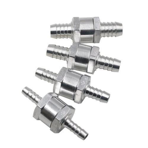 One Way 6/8/10/12mm 4 Size Valves Aluminium Alloy Fuel Non Return Check Valve Petrol Diesel For Car Vacuum Hose Oil Water Pumps