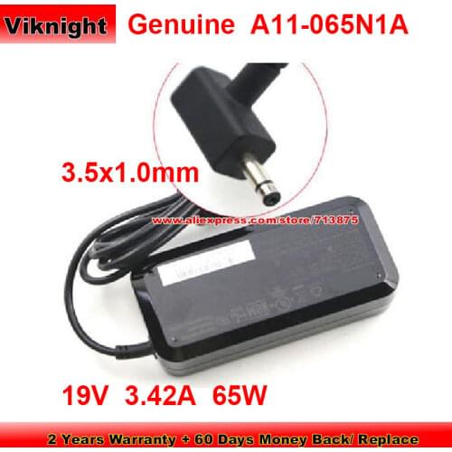 Genuine A065R047L A11-065N1A 19V 3.42A 3.5x1.0mm AC Adapter for VIZIO CN15-A0 CN15-A1 CT15-A1 CT-14 CT-15 ULTRABOOK