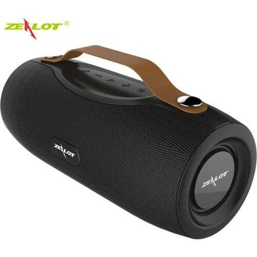 ZEALOT S29 Portable Bluetooth Speaker FM Radio Outdoor Bass Wireless Speaker+Power Bank+Flashlight,Support TF Card,Pen Drive