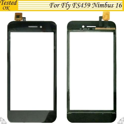 Black White Color 4.5 inch Phone Touchscreen Tested Working For Fly FS459 Nimbus 16 Touch Screen Digitizer