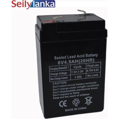 6V 4.5AH Battery Sealed Storage Batteries Lead Acid Rechargeable Power Supply for LED Light Toy Car Baby Carrier lead-acid