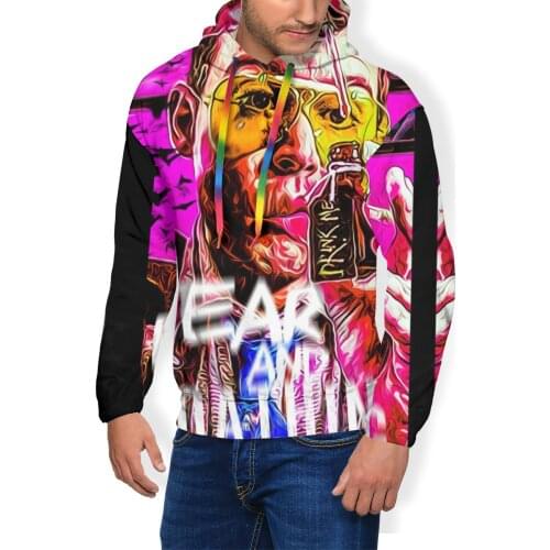 Johnny Hoodie Fear And Loathing In Las Vegas Print Hoodies Long Male Pullover Hoodie Outdoor Casual Hoodies