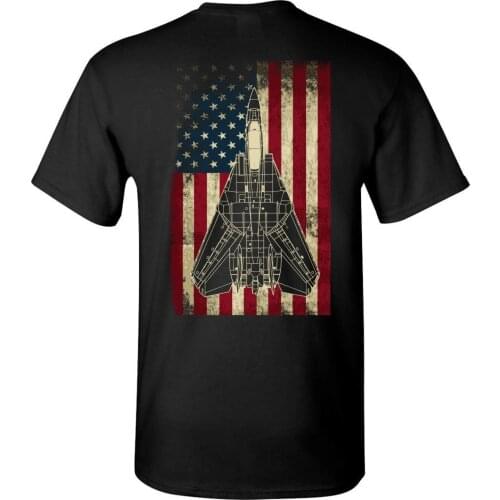 Unique US Navy F-14 Tomcat Fighter Display USA Flag T-Shirt. Summer Cotton O-Neck Short Sleeve Mens T Shirt New S-3XL