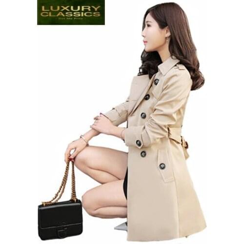 Windbreaker 2021 New Womens Spring Plus Size 5XL Trench Coat Female Long Clothes Ladies Overcoat Autumn Clothing LWL316