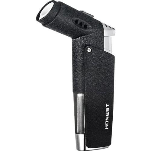 Elbow Windproof Stainless Steel Jet Turbo Torch Lighter Butane Cigarette Lighter Random Color NO GAS Gift Package