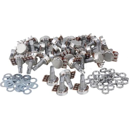 Yibuy 100 x B500K OHM Audio MINI POTS Guitar Potentiometer for Electric Guitar