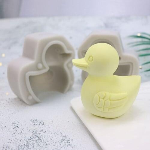 3D Cute Duck Silicone Candle Mold Animal Fondant Soap Clay Chocolate Cake Mould Sugar Craft Pastry Cake Decorating Tools