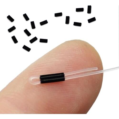 50pcs Carp Fishing KRIMPS For Stiff Coated Braids Mono Leader Crimps 0.6 Or 0.7mm For Chod Hair Rigs Ronnie Rigs Equipment