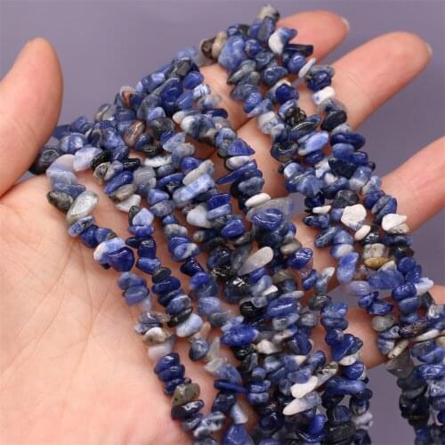 Natural stone Beads deep blue Dongling irregular shape Loose Spacer Beaded For Jewelry Making DIY Bracelet Necklace Accessories