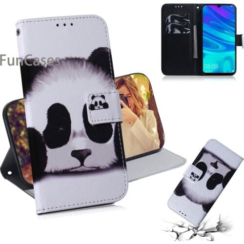 Telephone Covers For cellular Huawei P Smart 2019 Cover Flower PU Leather Flip Phone Bag sFor Huawei telefoon Honor 10 Lite