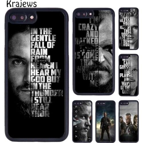 Krajews Vikings Ragnar Bjorn Floki quotes Phone Case For iPhone X XR XS 11 12 Pro MAX 5 6 7 8 Plus Samsung S5 S6 S7 S8 S9 S10