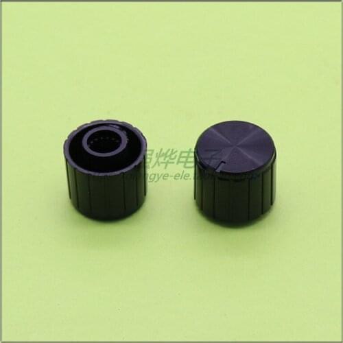 10 pieces 15*13MM black plastic knob potentiometer knob flower shaft inner hole diameter 6MM