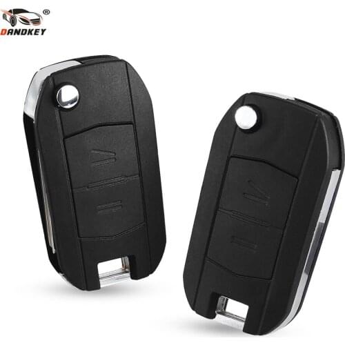 Dandkey For Vauxhall For Opel Corsa Agila Meriva Combo 2 Buttons Remote Flip Folding Key Shell Case Fob HU100 Left/Right Blade