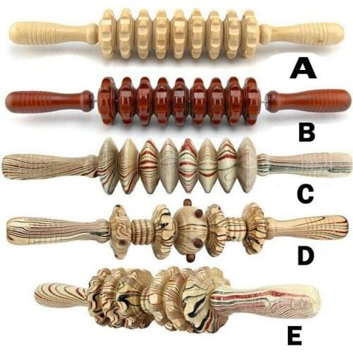 Wooden Body Muscle Massager Roller Stick Trigger Point Back Leg Pain Relief Recovery Tool Relax Gear Massage Gym Sports