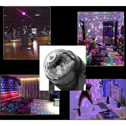 Disco Stage Mini LED Magic Ball Light Remote Control Decorative for Dance DJ Bar Karaoke Birthday Christmas KTV Wedding Parties