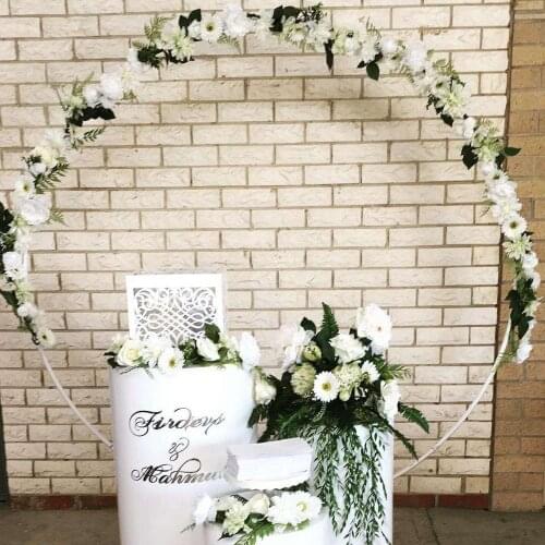 Background Wrought Props Single Arch flower door rack Outdoor Lawn Huge Circle For Wedding Birthday Arch Decoration