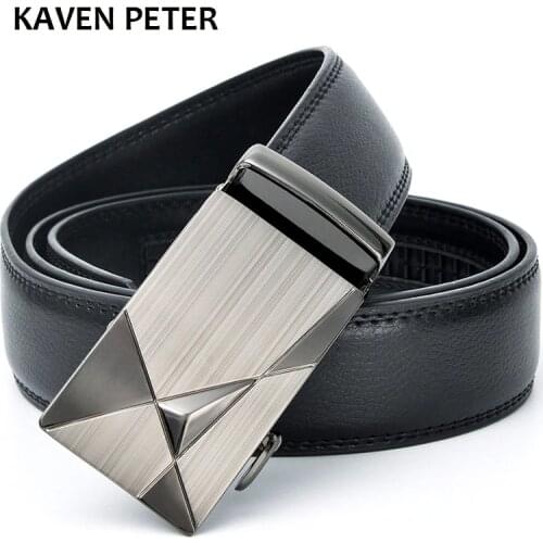 Genuine Leather Male Belt New Designer Automatic Real Leather Belt High Quality Luxury Trousers Pants Men Belts