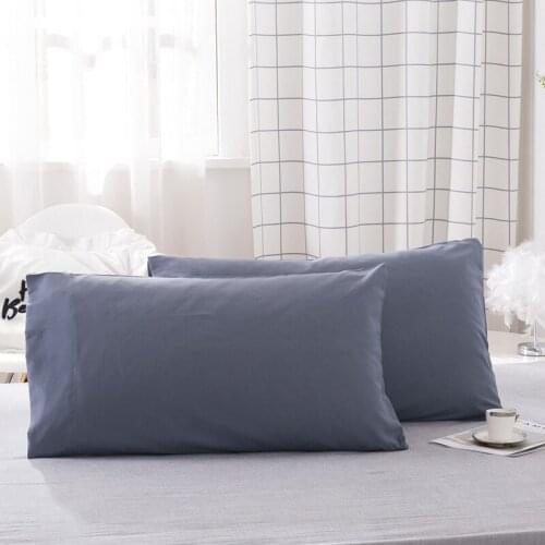 Microfiber Pillowcases Set of 2 Ultra Soft and Wrinkle Resistant Pillow Cases with Envelope Closure Standard Smoke Grey 51*76