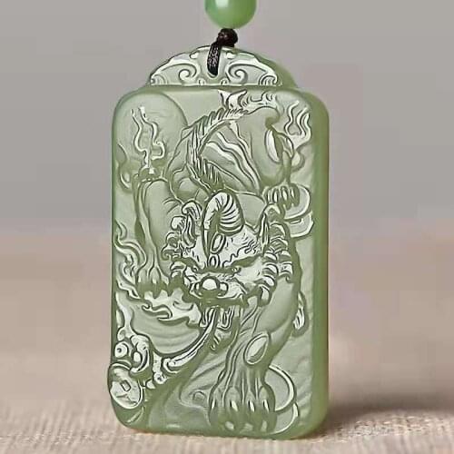 Natural hetian green jade pendant handcarved jade necklace women men pendants jade jewelry top brand jade jewelry