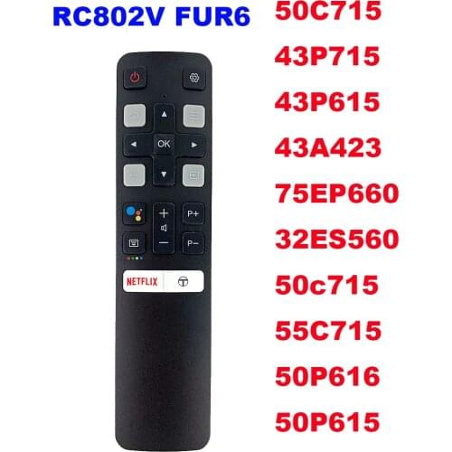Used Original RC802V FUR4 RC802V FUR5 RC802V FUR6 RC802V FUR7 For TCL TV Remote Control