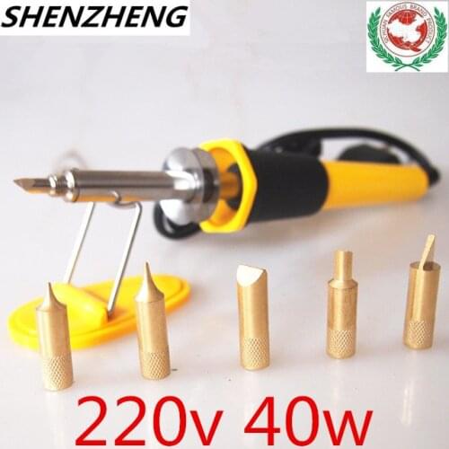 220v 40w new product good quality cauTery on wooD TOOL for kid PyroGraph Hobby supply Electric Soldering Irons Tips scorcher
