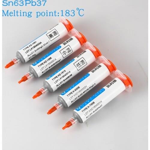 Kellyshun Sn63Pb37 Medium temperature soldering paste for IC PCB,solder paste for led mobile phone repair