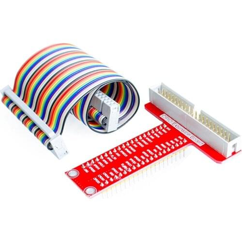 T GPIO Breakout Expansion Board DIY Kit + 40Pin Cable For Raspberry Pi 2B 3B B