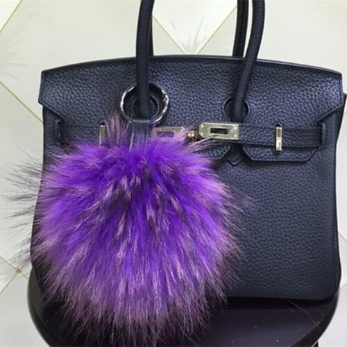 Custom fur ball pom pom keychains for ladies pompones keyrings bag purse charms fluffy pompon key chain women luxury porte clef
