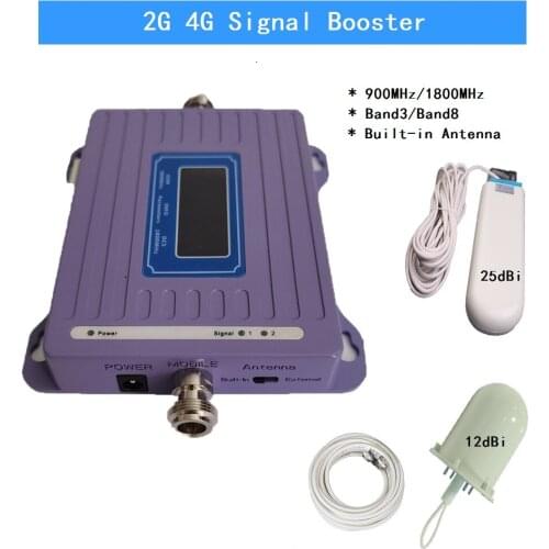 Russia GSM 900 4G LTE 1800 Repeater GSM 1800mhz Mobile Signal Booster DCS Dual Band Cellular Amplifier + 2G 3G 4G Antenna