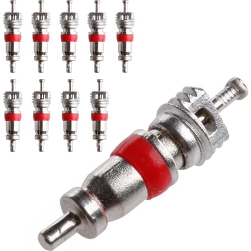 10Pcs Car Truck Valve Cores Zinc alloy Tire Tyre Stem Core Part Replacement Tire Tyre Zinc Alloy Stem Core Part