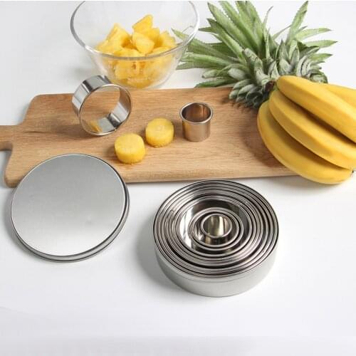 Stainless Steel Mousse Ring 12-piece Round Cake Mold Donut Cake Biscuit Mold Fondant Biscuit Cutting Mold Baking Tools