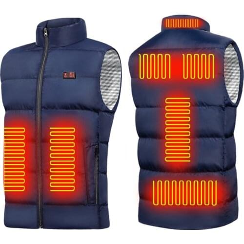 9 Area Heated Vest Outdoor Electric Heating Vest Jacket Men Women Winter USB Infrared Electric Thermal Clothing Waistcoat