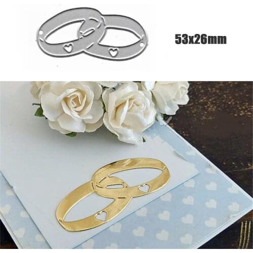 1PC 2020 DIY Wedding Rings Metal Cutting Dies Scrapbooking Stamps Craft Embossing Die Cut Making Stencil Template stamp and dies