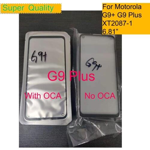 10Pcs/Lot For Motorola Moto G9 Plus XT2087-1 Touch Screen Panel With OCA Front Outer Glass Lens For Moto G9 Plus LCD Glass