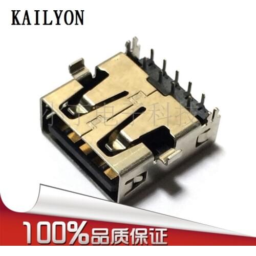 100pcs Imported USB 3, heavy plate, 90 degrees, 4 pin, flat plate, positive core, notebook, USB