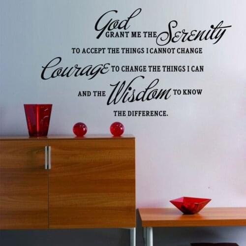 2016 New GOD GRANT ME THE SERENITY PRAYER BIBLE Art Quote Vinyl Wall Stickers Decal Home Decor Room Mural Decoration HG-WS-0750