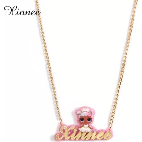 2022 Custom Diva Lol Character Cartoon Name Necklace Jewelry For Kids Children