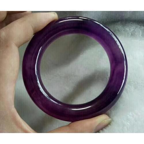 57-58 (Grade A) 100% Natural Violet Jadeite JADE Bracelet Bangle